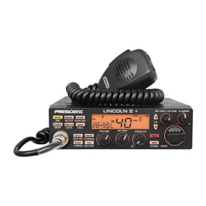 Statie radioamatori President LINCOLN II + ASC 10/12M, filtre zgomot, AM-FM-USB-LSB-CW, Programabila