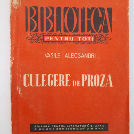Culegere de proză - Vasile Alecsandri