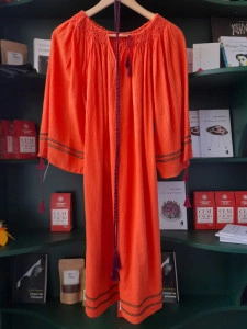 Rochie artizanală portocalie