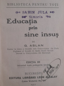 Educația prin sine însuș și alte titluri - Img 1