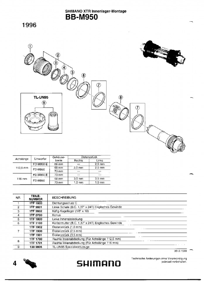シマノ BB-M950 BB 112,5 Components – Mots clés シマノ BB-M950 BB 112,5 Components – Mots clés