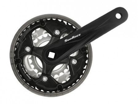 Angrenaj Pedalier SUNRACE FCM500 42/34/24T- 7/8v Negru 170 mm