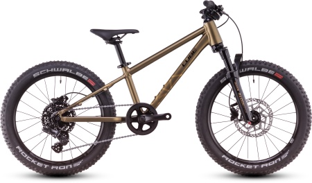 BICICLETA CUBE REACTION 200 TM GOLDENLIME BLACK 2025 roti 20"