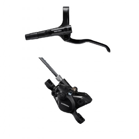 FRANA PE DISC SET ASAMBLAT SHIMANO BL-MT200(L) BR-MT200(R) FARA ADAPTOR PLACUTE RESIN FURTUN SM-BH59-SS 1700MM NEGRU INCL. OLIVA & INSERTIE CONECTARE NEGRU AMBALAT IND.