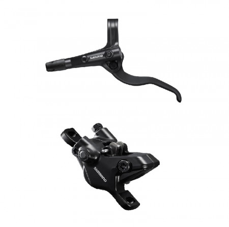 FRANA PE DISC SET ASAMBLAT SHIMANO /J-kit BL-MT401(L) BR-MT410(R) NEGRU(LEVIER NEGRU) FARA ADAPTOR PLACUTE RESIN ( FARA ARIPIOARE DE RACIRE) 1700MM(SMBH59SS NEGRU) INCL. OLIVA & INSERTIE CONECTARE AMBALAT IND.