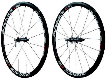 ROTI SHIMANO DURA ACE WH-7900-C35-TU FATA & SPATE OLD 100/130MM JANTA CARBON TUBULAR 16H/20H SPATE QR 163MM INCL. GEANTA AMBALAT IND.