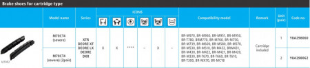 SABOTI DE FRANA SHIMANO M70CT4 SEVERE 2 PER.