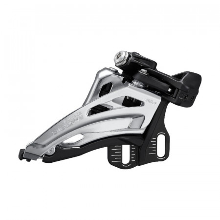 SCHIMBATOR FATA SHIMANO DEORE FD-M4100-E DUBLU PT. 2X10 VIT. PRINDERE E-TYPE (FARA BB PLATE) SIDE SWING TRAGERE PRIN FATA UNGHI CS 66-69 CL:48.8/51.8MM AMBALAT IND.