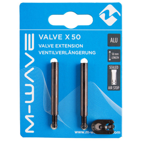 Set Extensie Valve M-WAVE Aluminiu 40 mm Silver