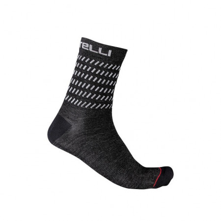 Sosete Castelli Go 15, Negru/Alb, S/M, 36-39