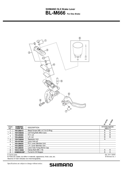 SURUB AERISIRE & ORING SHIMANO BL-M666