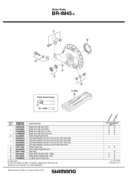 SURUB SHIMANO PT. REGLARE CABLU BR-IM45-R
