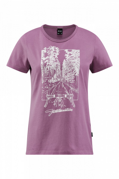 TRICOU CUBE ORGANIC WS T-SHIRT FICHTELMOUNTAINS BERRY XS (34)