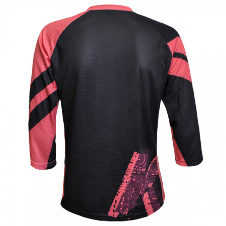 Tricou FUNKIER Dolomiti-W Enduro Women 3/4 sleeve - Black/Pink XS