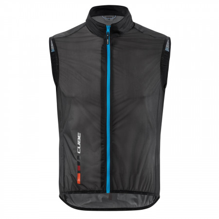 VESTE CUBE TEAMLINE GILET REPULSE BLACK BLUE M