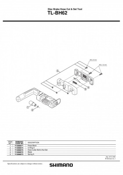 ARC A PT. DISPOZITIV SHIMANO TL-BH62