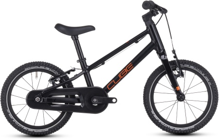BICICLETA COPII CUBE NUMOVE 140 NEGRU/PORTOCALIU 14INCH