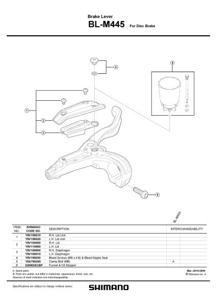 BL-M445 LID DREAPTA