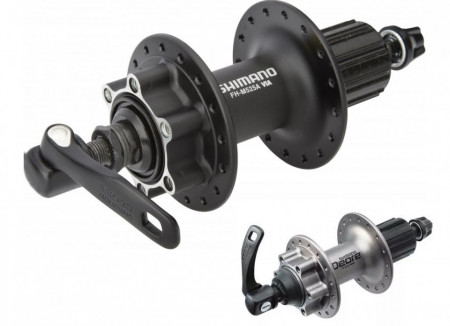 BUTUC SPATE SHIMANO DEORE FH-M525A 36H 8/9 VIT. OLD 135MM AX 146MM QR 168MM NEGRU PT. ROTOR 6-SURUBURI NEGRU AMBALAT IND.