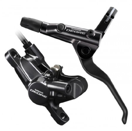 FRANA PE DISC SET ASAMBLAT SHIMANO DEORE BL-T6000(L) BR-M6000(F) J-KIT FARA ADAPTOR PLACUTE RESIN (FARA ARIPIOARE DE RACIRE) FURTUN 1000MM NEGRU INCL. OLIVA & INSERTIE CONECTARE AMBALAT IND.