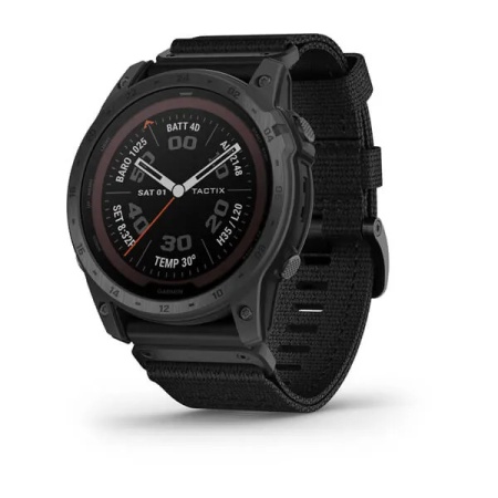 Garmin tactix® 7 – PRO SAPPHIRE SOLAR NEGRU TITANIUM DLC, CUREA NAILON