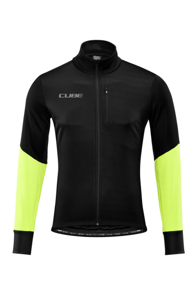 JACHETA CUBE BLACKLINE SOFTSHELL JACKET SAFETY BLACK N NEON YELLOW S