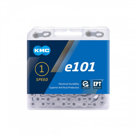 Lant KMC E101 EPT Single-Speed 112 Zale, Ebike, Argintiu