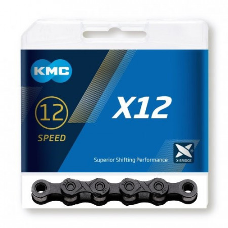 Lant KMC "X12 Blacktech" 12 viteze 126 zale