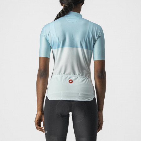 Tricou cu maneca scurta Castelli Velocissima de dama Alb/Bleu M