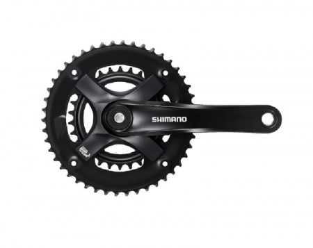 ANGRENAJ PEDALIER SHIMANO TOURNEY FC-TY501-2 46X30T BRAT 170MM PT. 7/8 VIT. PE SPATE FARA CG INCL. SURUBURI DE FIXARE INCOMPATIBIL CHAIN CASE NEGRU AMBALAT IND.
