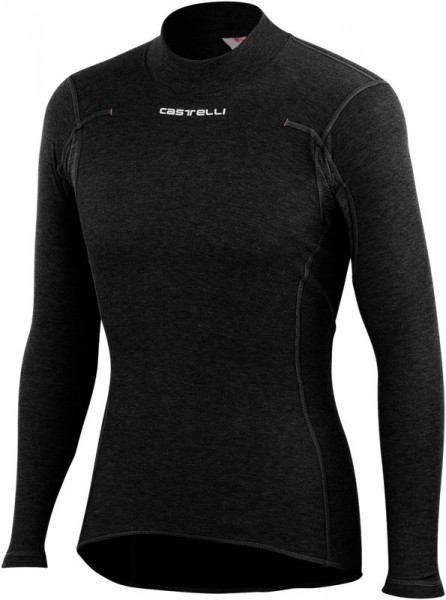 Bluza de corp cu maneca lunga Castelli Flanders Warm LS, Negru, L