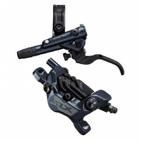 FRANA PE DISC SET ASAMBLAT /J-kit SLX BL-M7100(R) BR-M7120(F) FARA ADAPTOR PLACUTE RESIN CU ARIPIOARE DE RACIRE 1000MM FURTUN(SM-BH90-SBM NEGRU) INCLUDE INSERTIE CONECTARE AMBALAT IND.