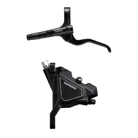 FRANA PE DISC SET ASAMBLAT SHIMANO BL-MT201(L) BR-UR300(F) PT. DISC 160MM FARA ADAPTOR PLACUTE RESIN FURTUN SM-BH59 1000MM NEGRU INCL. OLIVA & INSERTIE CONECTARE NEGRU AMBALAT IND.