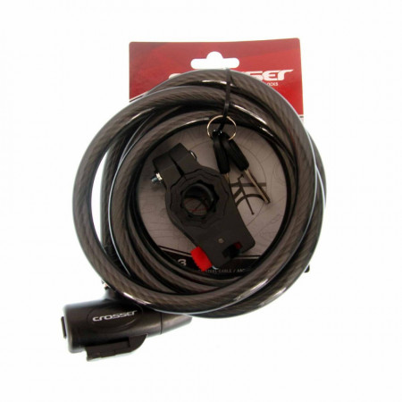 Incuietoare Cablu CROSSER CL-823 12mm/180cm - Black