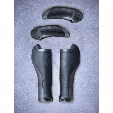 MANSOANE CUBE NATURAL FIT GRIPS ALL TERRAIN BAR ENDS BLACK L