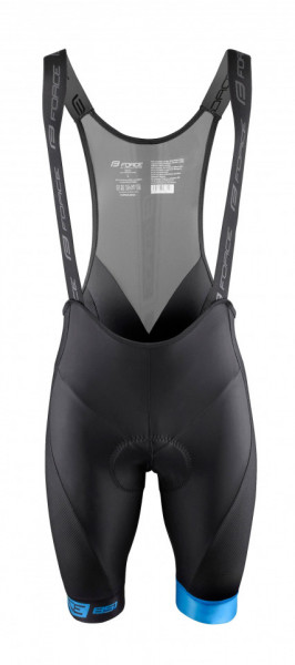 Pantaloni scurti cu bazon si bretele Force B51 Negru-Albastru XS