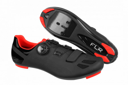 Pantofi ciclism FLR F-11 Pro Road - Negru/Rosu 45