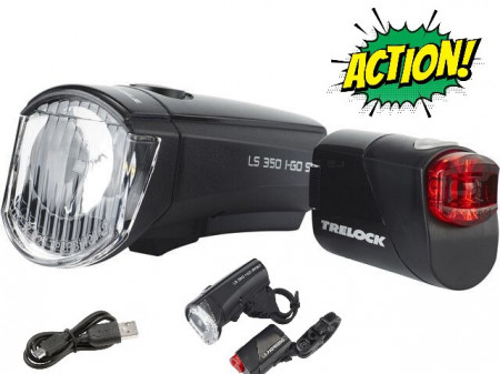Set Lumini cu Acumulator TRELOCK LS350 I-GO Sport + LS710