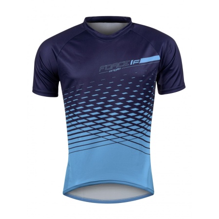 Tricou maneca scurta Force MTB Angle, albastru, XS