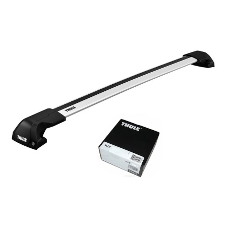 Bare transversale Thule Evo Flush Rail WingBar Edge pentru VOLVO XC 60, 5 usi SUV, model 2017 - prezent, Sistem cu prindere pe bare longitudinale integrate