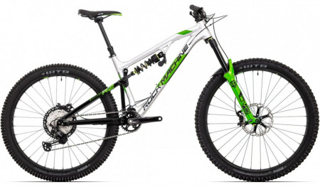 Bicicleta Rock Machine Blizzard 90-27 RZ DVO 27.5, argintiu/negru/verde, XL-21