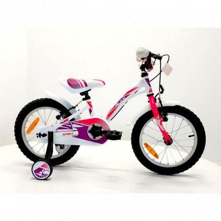 Bicicleta Sprint Alice 16 1SP Alb Lucios/Roz