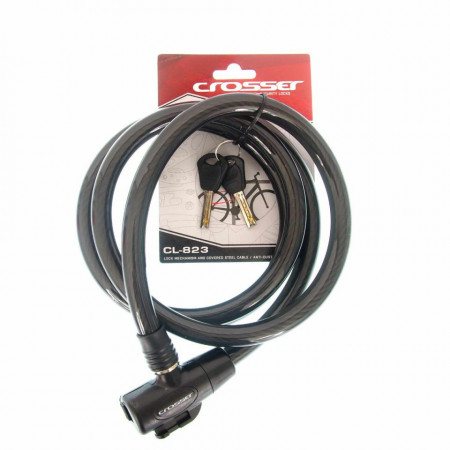 Incuietoare Cablu CROSSER CL-823 15mm/180cm - Black