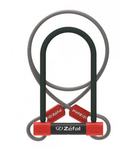 Incuietoare U ZEFAL K-Traz U13 13mm + Cablu 10mm/120cm - Grey/Black