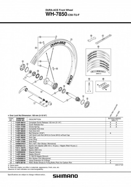 SENZOR MAGNET SHIMANO WH-7850-C50-TU-F