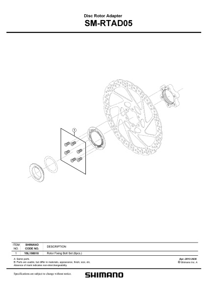 SM-RTAD05 SURUB DE FIXARE PT. ROTOR 6-SURUBURI 6 BUC.