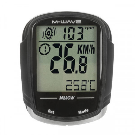 Bike Computer Wireless M-WAVE "M23CW" 23 Functii