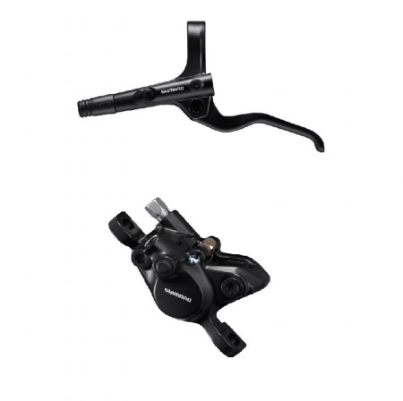 FRANA PE DISC SET ASAMBLAT SHIMANO BL-MT201(L) BR-MT200(R) FARA ADAPTOR PLACUTE RESIN FURTUN SM-BH59-SS 1700MM NEGRU INCL. OLIVA & INSERTIE CONECTARE NEGRU AMBALAT IND.