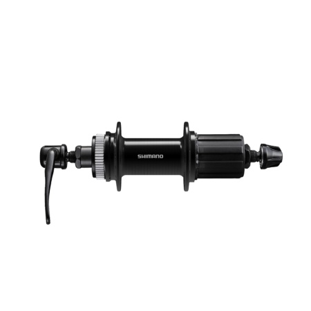 BUTUC SPATE SHIMANO FH-QC400-HM CENTER LOCK DISC FARA PIULITA DE STRANGERE 36H OLD:135MM QR:173MM(BLACK) CU ROTOR MOUNT COVER BLACK AMBALAT IND.