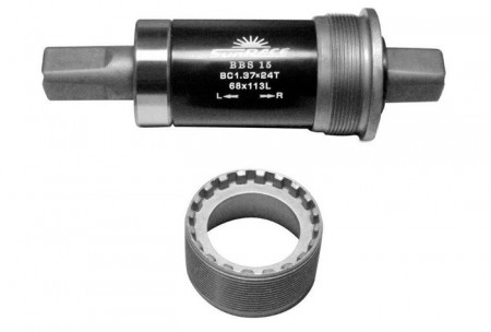 Monobloc Pedalier SUNRACE 68/127 mm Metal